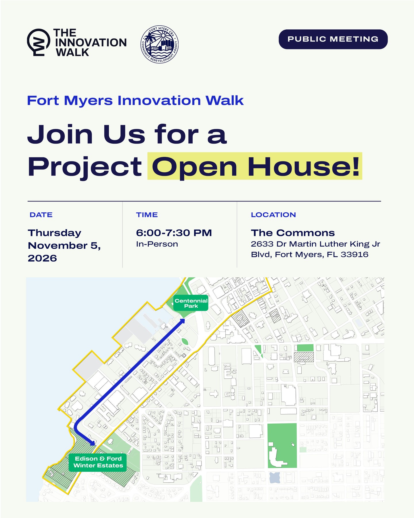Fort Myers Innovation Walk Project Open House